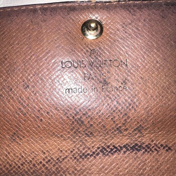 Authentic Louis Vuitton LV Long Wallet Portefeuille Sarah Brown Monogram - Picture 4 of 11